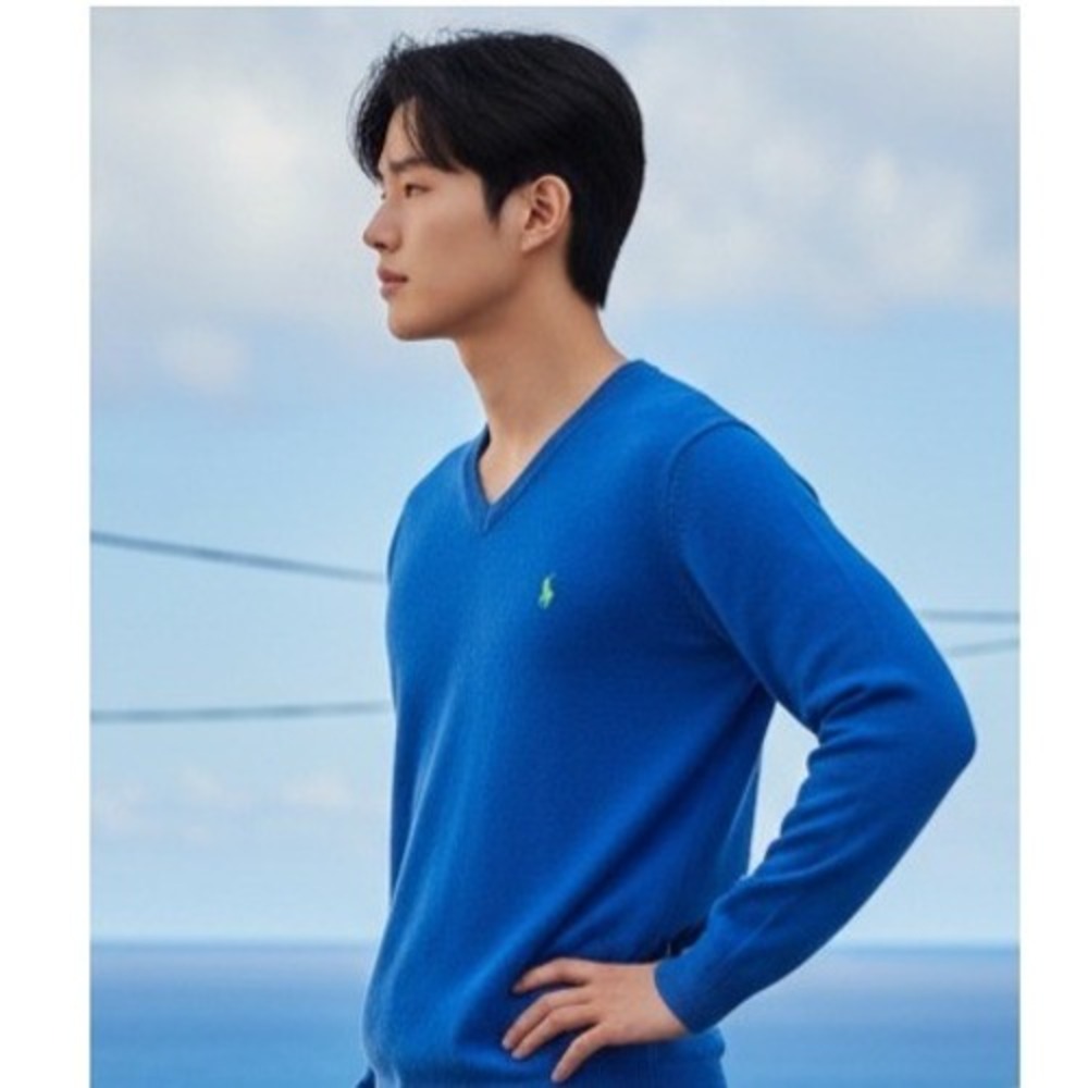 Polo Ralph Lauren Men's V-Neck Pima Cotton Sweater‎ Royal Blue XL RV $115